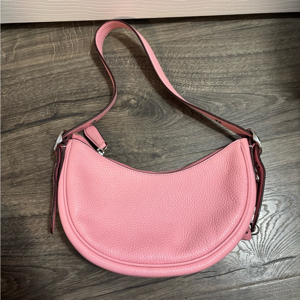 2022 Coach Luna: Pink Leather Shoulder Bag